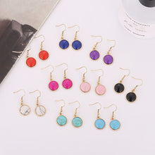 Load image into Gallery viewer, Fashionable Colorful Round Marble Earrings